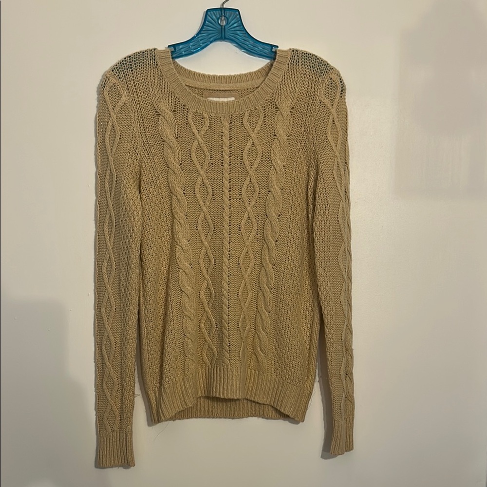 Forever 21 Beige Cable Knit Sweater